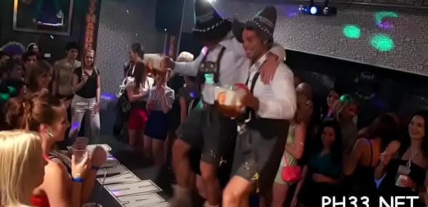  Drunk cheeks engulfing jock in club